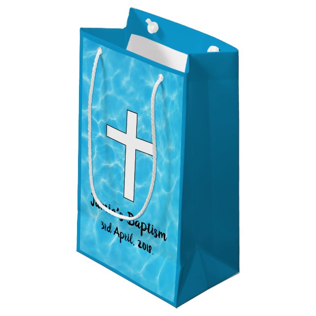 Taufe Kleine Geschenktüte (Vorderseite Schrägansicht)