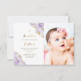 Taufe Lavendel Tinte danke Karte