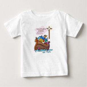 Taufe Noahs Arktochter Personalisiert Baby T-shirt