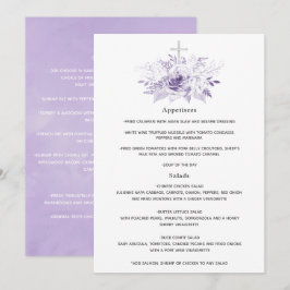 Taufe oder Weihnachtsfeier für Lilac und Silver Fl Menükarte