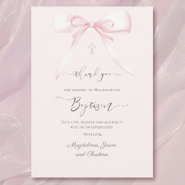 Taufe rosa Bogen vielen Dank für Ihr Kommen Karte