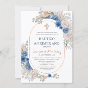 Taufe Spanische Einladung für Baby Boy