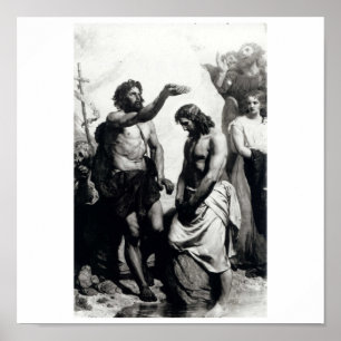 Taufe von Christus. circa 1879 Poster