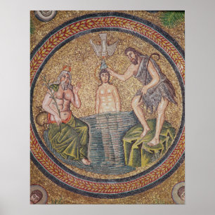 Taufe von Christus durch Johannes der Täufer Poster