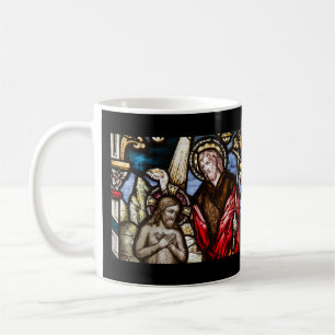 Taufe zum Christus verkleidetes Glasfenster Kaffeetasse