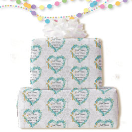 Taufen Name und Datum Überquerung Taube vergessen Geschenkpapier