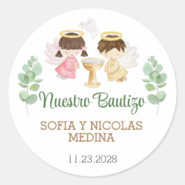 Taufen Stickers Girl Boy Bautizo Spanish Español