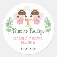 Taufen Stickers Two Girls Bautizo Spanish Español