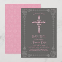 Taufen von Mädchen, Einladung Christi mit Kreuz