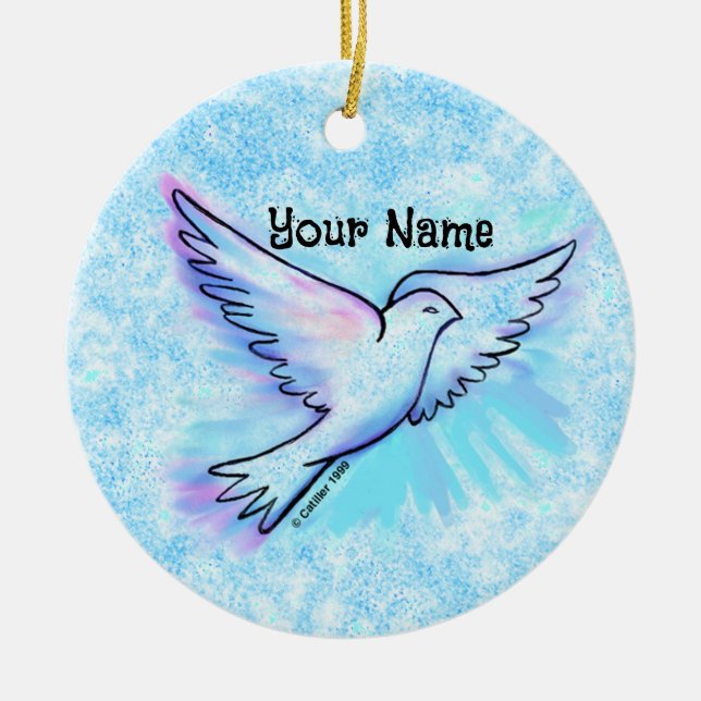 Taufenziergehänge Prayer Works  Keramik Ornament (Vorne)