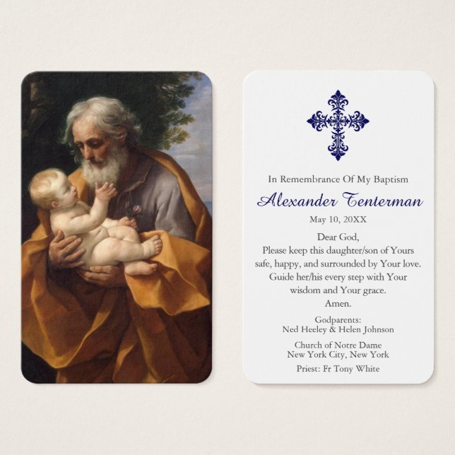 Taufgebet | St. Joseph & Baby Jesus (Vorne & Hinten)