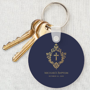 Taufgeschenke für Jungen in Marineblau mit falsche Schlüsselanhänger