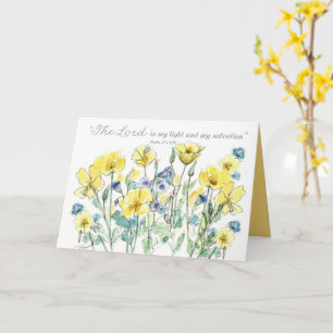 Taufjubiläum Psalmen Schrift Wildblumen Karte