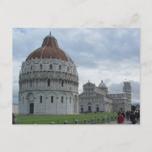 Taufkapelle und Turm von Pisa Postkarte