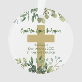 Taufkirche mit Bibelverse Ornament