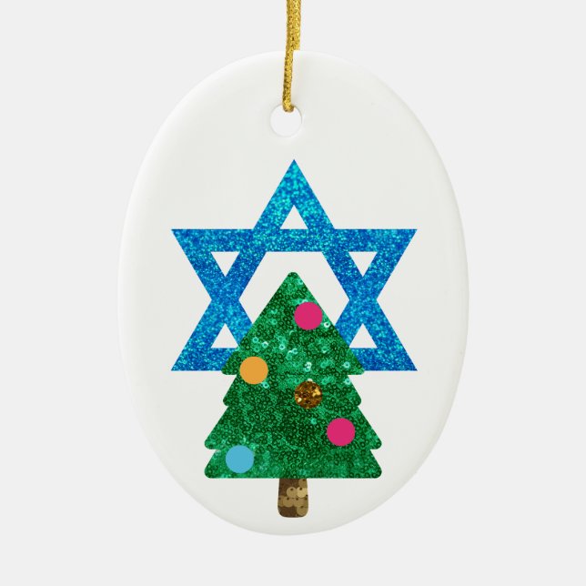 Taufmukah hanukkah Keramik Keramik Ornament (Vorne)
