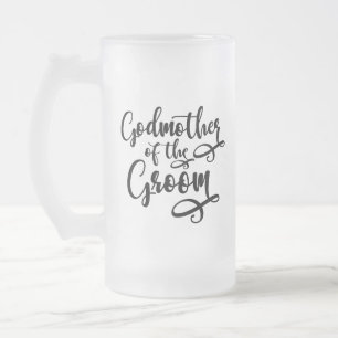 Taufpatin des Bräutigams Mattglas Bierglas