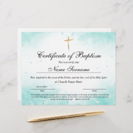 Taufschein, Baby Dedication