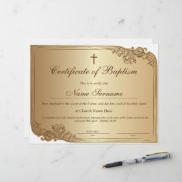 Taufschein, Baby Dedication