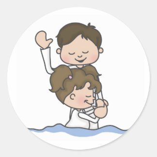 Taufsticker Runder Aufkleber