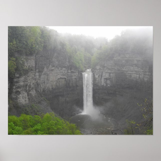 Taughannock Fall Ithaca Wasserfall Fotografie Poster (Vorne)