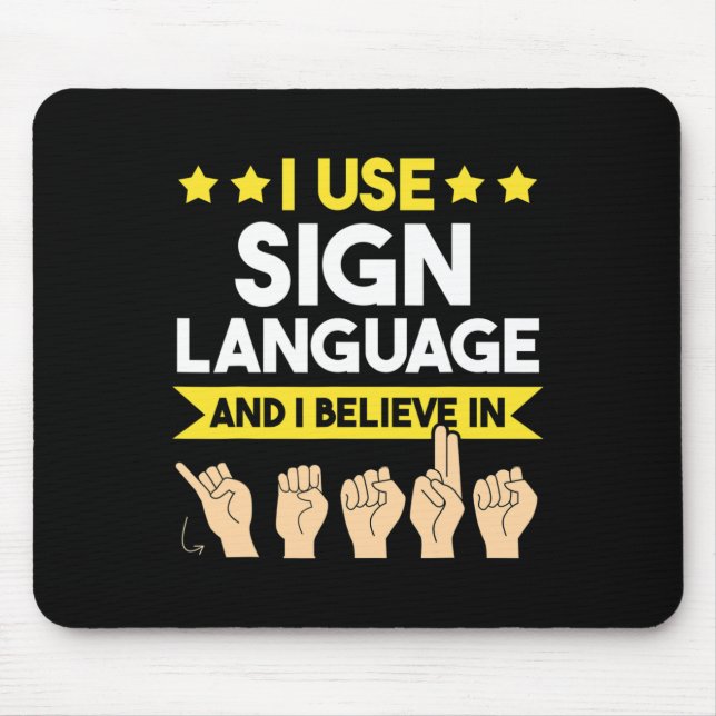 Taugliches Bewusstsein und Gebärdensprache Mousepad (Vorne)