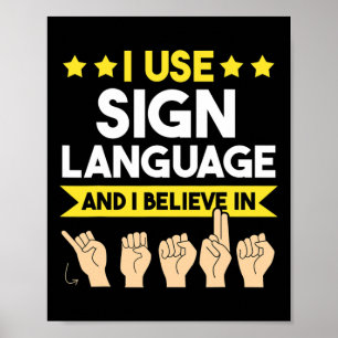Taugliches Bewusstsein und Gebärdensprache Poster