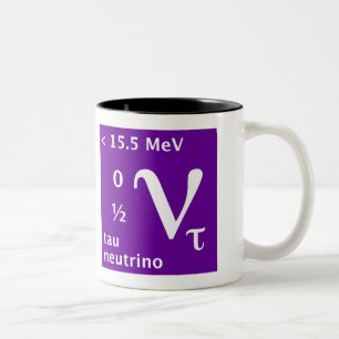 Tauneutrino (linkshändig) zweifarbige tasse