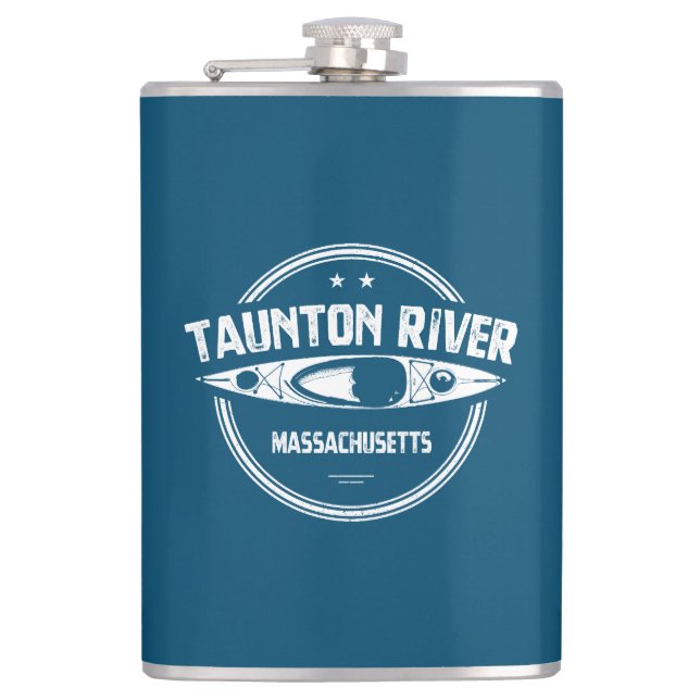 Taunton River Massachusetts Kayaking Flachmann (Vorderseite)