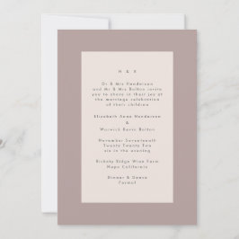 Taupe auf Beige Moderne minimalistische einfache H Einladung