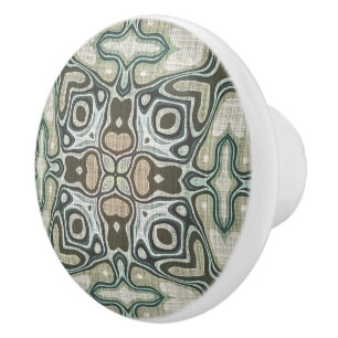 Taupe Beige Brown Green Angesagt Verzierte Kunst M Keramikknauf