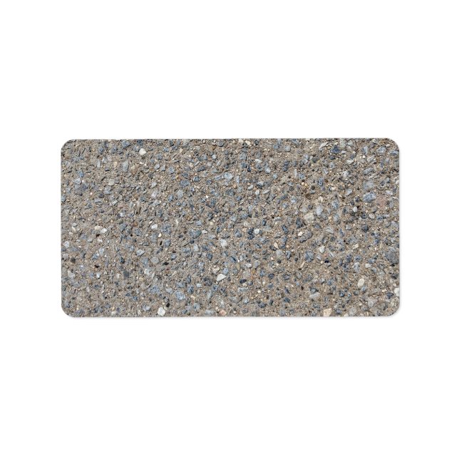 Taupe Beton Zement Blauer Aggregatweg Adressaufkleber (Vorne)