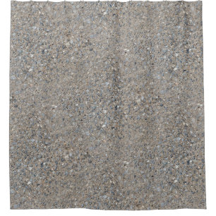 Taupe Beton Zement Blauer Aggregatweg Duschvorhang
