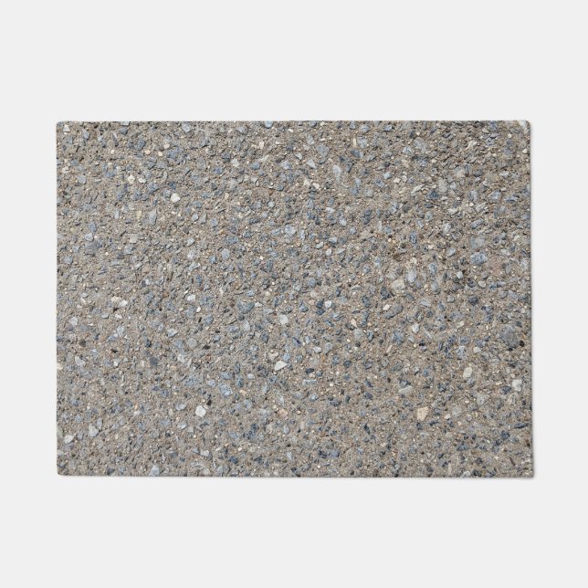 Taupe Beton Zement Blauer Aggregatweg Fußmatte (Vorderseite)