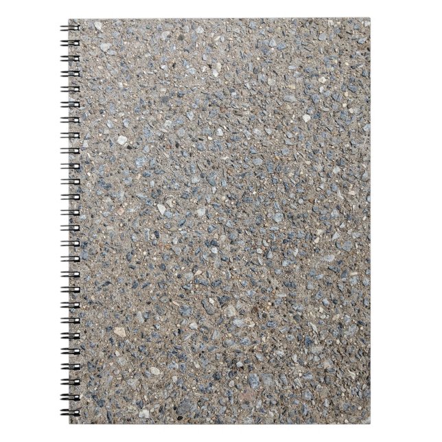 Taupe Beton Zement Blauer Aggregatweg Notizblock (Vorderseite)