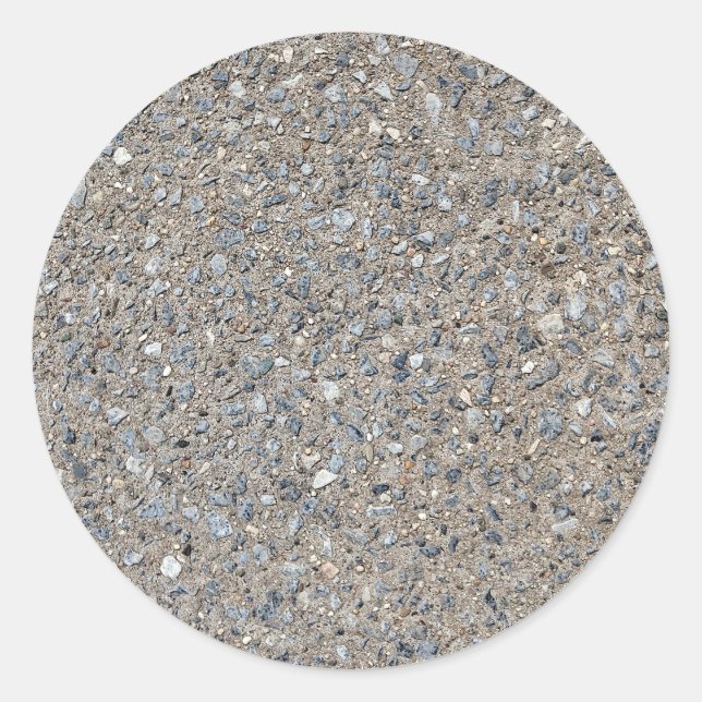 Taupe Beton Zement Blauer Aggregatweg Runder Aufkleber (Vorderseite)