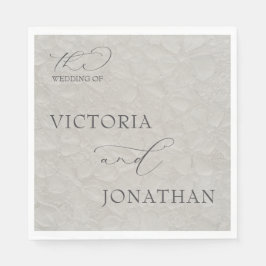 Taupe & Black Simple Elegant Serviette