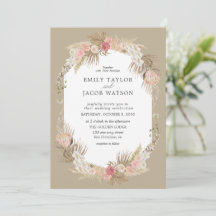 Taupe Boho Floral Wedding