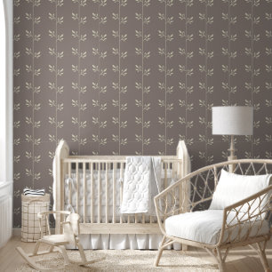 Taupe Botanical Vine Tapete
