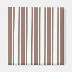 Taupe, braune und weiße Süßigkeiten Streifen Magnet