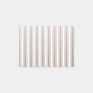 Taupe, braune und weiße Süßigkeiten Streifen Post-it Klebezettel