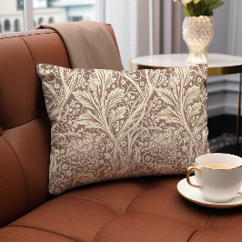 Taupe Brown Arcadia William Morris Hawthorn Lendenkissen