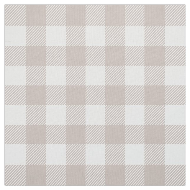 Taupe Buffalo Kariert Stoff (Muster)