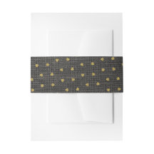 Taupe Burlap & Niedlich Gold Hearts Rustikales Bau