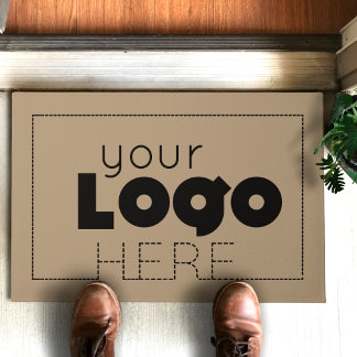 Taupe Business Welcome Mat Company Logo Doormat Fußmatte