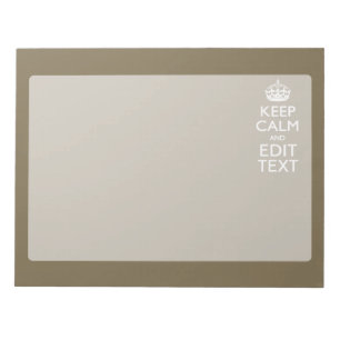 Taupe Coffee Keep Calm And Have Your Text Easily Notizblock