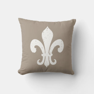 Taupe color chic Lilie Außenwerfer Kissen
