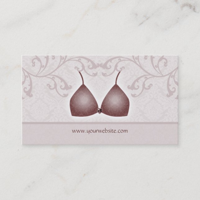 Taupe de soutien-gorge de damassé de carte de (Devant)
