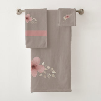 Taupe et floral rose