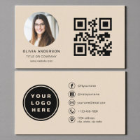 Taupe-Foto mit QR-Code Social Media